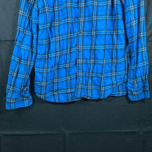 American Eagle Mens Shirt Multicolored Button Down Plaid Flannel 100% Cotton L - Picture 3 of 12